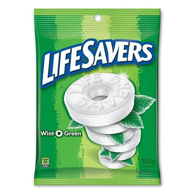Candy-Lifesavers Wint-O-Green 150G. (93020)