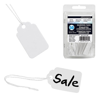 Tags-Marking, 1-1/2X15/16", White 50/Pack
