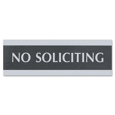Sign-Century Series 3X9 No Soliciting