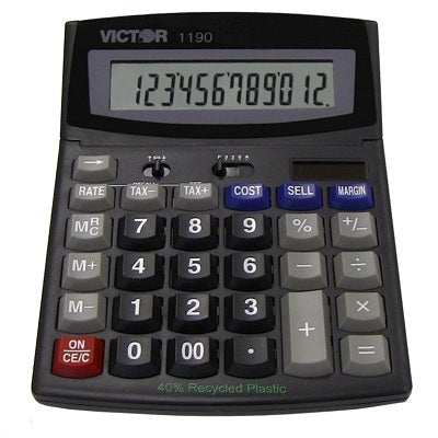 Calculator-Desktop Solar/Battery 12 Digit Cost/Sell