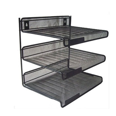 Shelf-Desk/Wall Mesh 3-Tier,Black