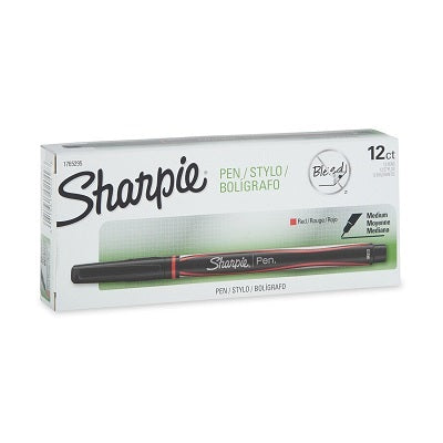 Pen-Porous, Sharpie Fine Red,12/pk