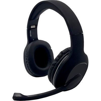 Headphones-Wireless, With Boom Mic, Black