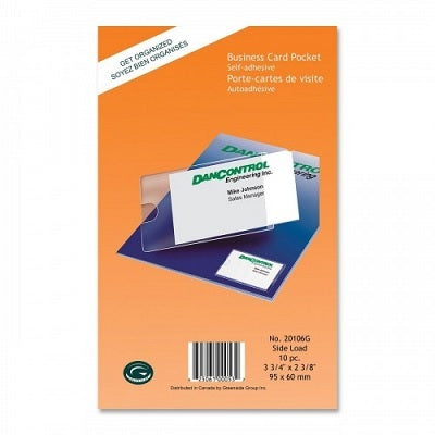 Pocket-Self-Adhesive, Business Card, Side Load 10/Pack
