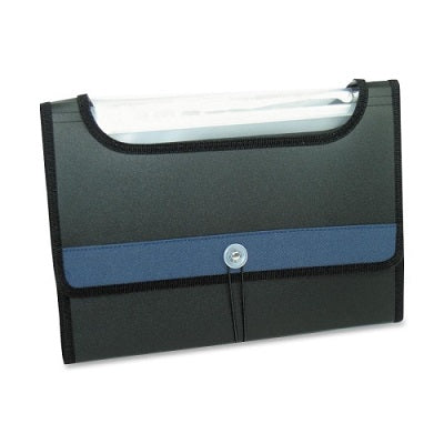 File-Portable, 13 Pocket Window, Letter, Black