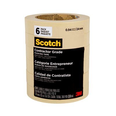 Tape-Masking, General Purpose 24Mmx55M 6/Pack