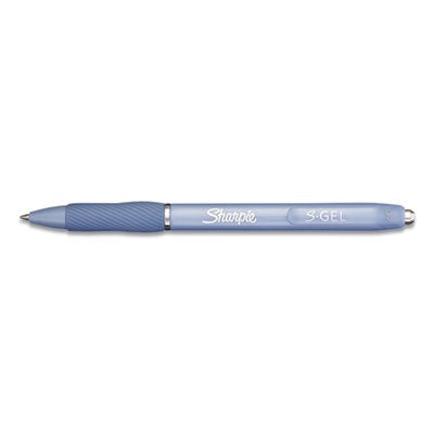 Pen-Retractable, Fashion Blue Barrel S-Gel 0.7Mm, Black,12/pk