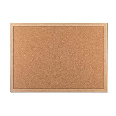 Cork Board-Maple Frame, 23"X35" Natural Cork