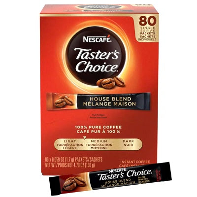 Coffee-Tasters Choice Instant, House Blend, 80/Box