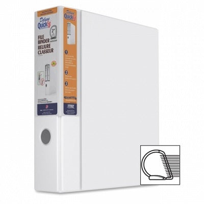 Binder-Deluxe Quickfit Hd 2" Quickload.D-Ring,White