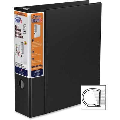 Binder-Deluxe Quickfit Hd 3" Quickload D-Ring,Black