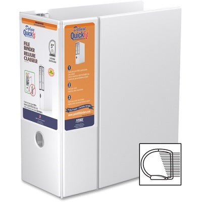Binder-Deluxe Quickfit Hd 5" Quickload D-Ring,White