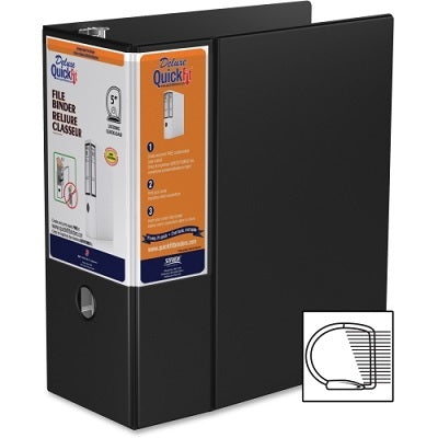 Binder-Deluxe Quickfit Hd 5" Quickload D-Ring,Black