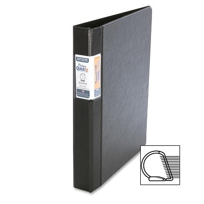 Binder-Deluxe Quickfit 1" D-Ring Commercial, Black