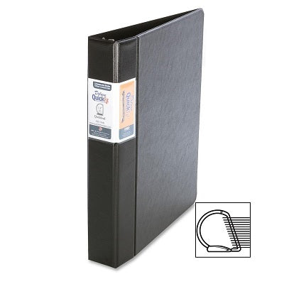 Binder-Deluxe Quickfit 1.5" D-Ring Commercial, Black