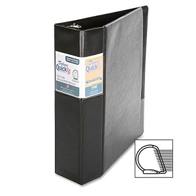 Binder-Deluxe Quickfit 3" D-Ring Commercial, Black