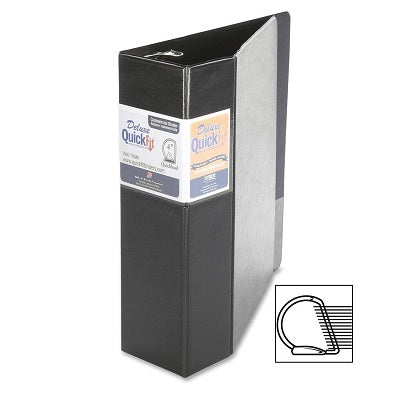 Binder-Deluxe Quickfit 4" D-Ring Commercial, Black