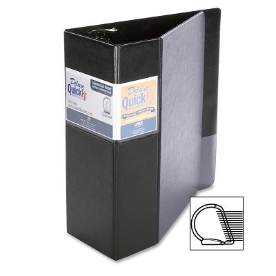 Binder-Deluxe Quickfit 5" D-Ring Commercial, Black