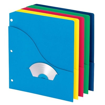 Binder Pocket-Slash, Project Folder, Assorted 10/Pack