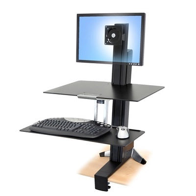 Sit Stand Workstation-Ergotron Workfit-S, Single, Black