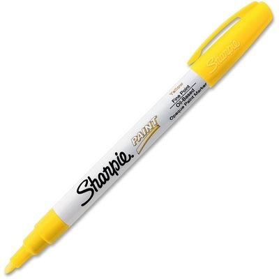 Marker-Permanent, Sharpie Paint, Fine Yellow,12/pk