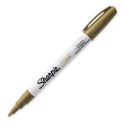 Marker-Permanent, Sharpie Paint, Fine Gold,12/pk