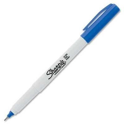 Marker-Permanent, Sharpie Ultra Fine, Blue,12/pk