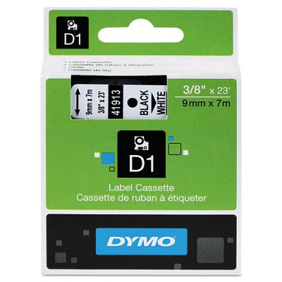 Tape-Dymo D1, 3/8" Black On White