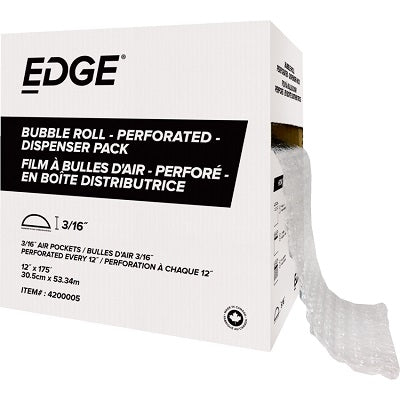 Bubble Wrap With Dispenser -12"X 175, Edge