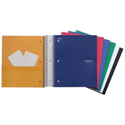 Notebook-Coil, Five Star 1-Subject 200 Pages 11X8.5