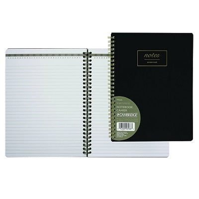 Notebook-Coil, Cambridge Work Style 9-1/2X7-1/4 Black
