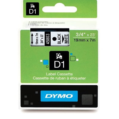 Tape-Dymo D1, 3/4" Black On White