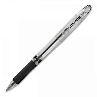 Pen-Stick, Jimnie Ballpoint, 0.7Mm Black/Clear Barrel 12/pk