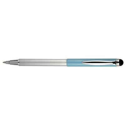 Stylus Pen-Telescopic Ballpoint,1.0Mm Light Blue/Black Ink