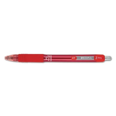 Pen-Retractable, Z-Grip Gel Roller, 0.7Mm Red 12/pk