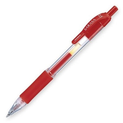 Pen-Retractable, Sarasa Gel 0.5Mm Red 12/pk