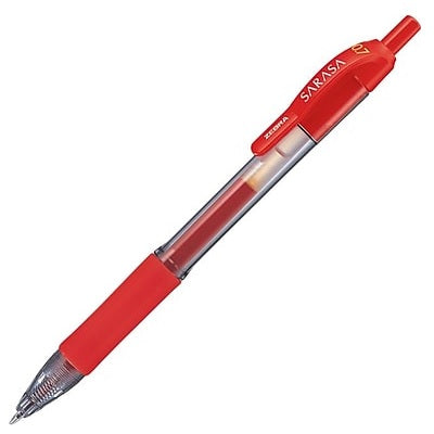 Pen-Retractable, Sarasa Gel 0.7Mm Red 12/pk