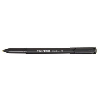 Pen-Stick, Write Bros Ballpoint, Medium Black, 60/Box