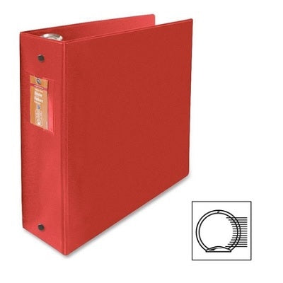 Binder-Vinyl 3" Round, Red