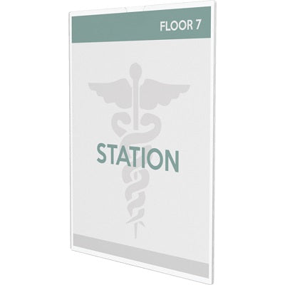 Sign Holder-Cubicle, Top Loading 8.5Wx11H, Clear