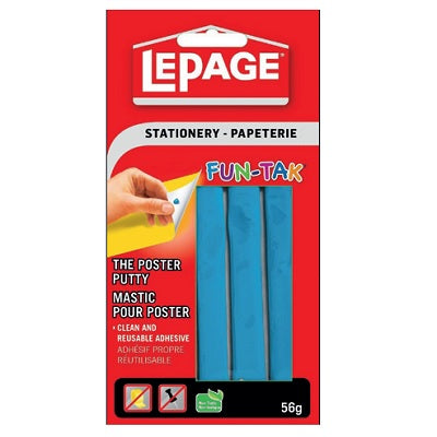 Adhesive-Putty, Fun-Tak 56G Re-Usable, Blue