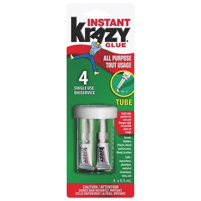 Glue-Krazy, Single Use Tubes, 0.5Ml X 4
