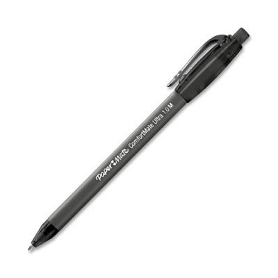 Pen-Retractable, Comfortmate Ballpoint, Medium Black,12/pk