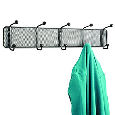 Coat Rack-Onyx Mesh, 5 Hook, Black