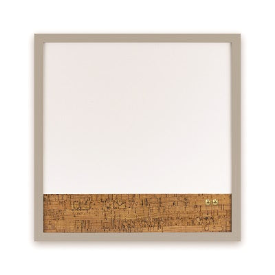 Combo Board-Wood Frame 14"X14" Dry Erase/Cork Taupe