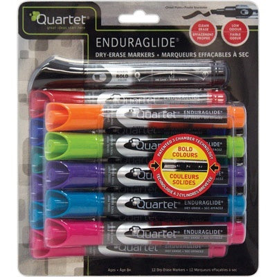 Marker Set-Dry Erase, Enduraglide, Low-Odour, Chisel,12/Pk