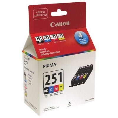 Inkjet Cartridge-Canon Cli-251 Black/Colours Combo