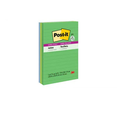 Notes-Post-It, Super Sticky 4X6 Oasis Collection