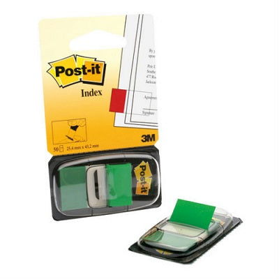 Flags-Post-It, Plain 1X1.7" Green