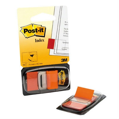 Flags-Post-It, Plain 1X1.7" Orange